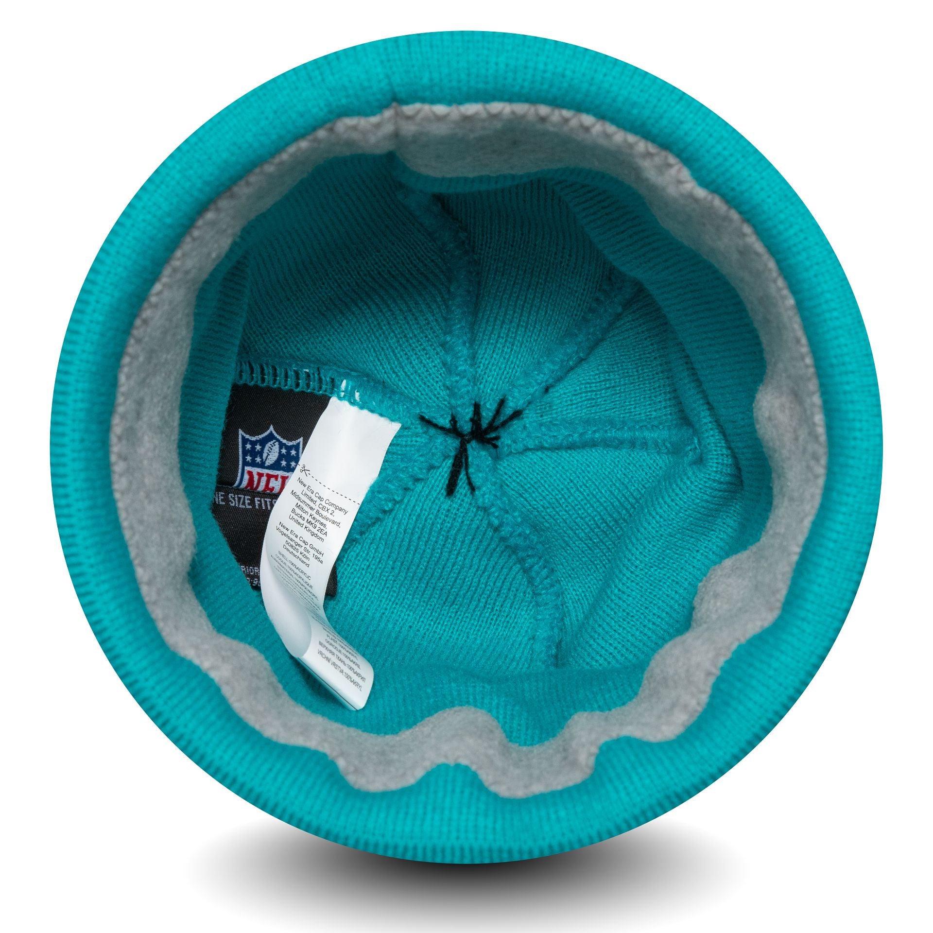 This is a Miami Dolphins Official Team Colour NFL Turquoise Jake Knit Beanie Hat 3