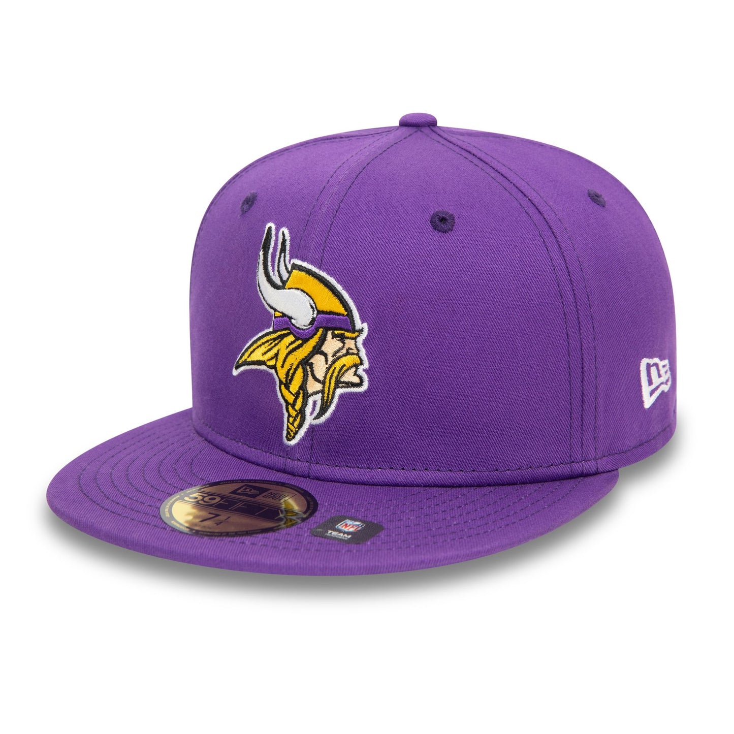 This is a Minnesota Vikings NFL Official Team Colours Purple 59FIFTY Fitted Cap 1