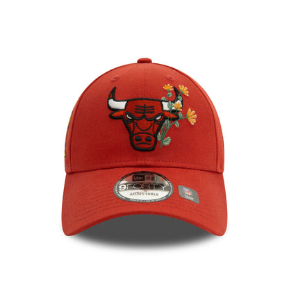 This is a Chicago Bulls Flower Icon Copper 9FORTY Adjustable Cap 2