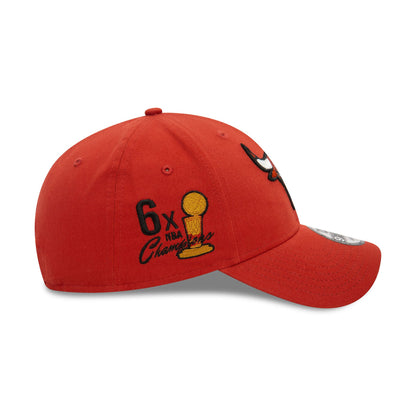 This is a Chicago Bulls Flower Icon Copper 9FORTY Adjustable Cap 6