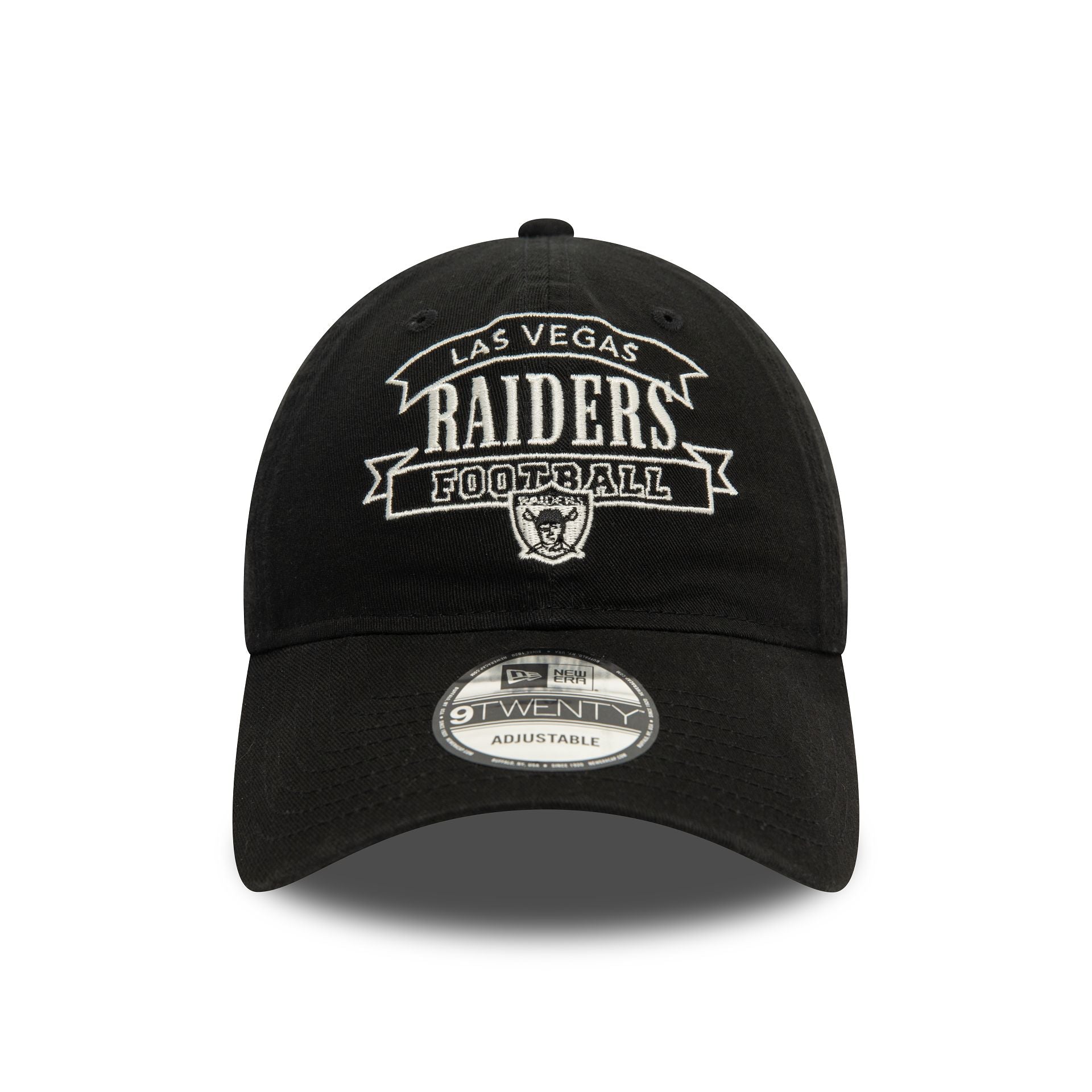 This is a Las Vegas Raiders Retro NFL Black 9TWENTY Adjustable Cap 2