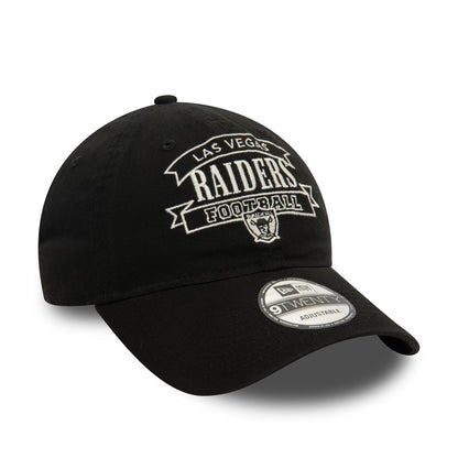 This is a Las Vegas Raiders Retro NFL Black 9TWENTY Adjustable Cap 1