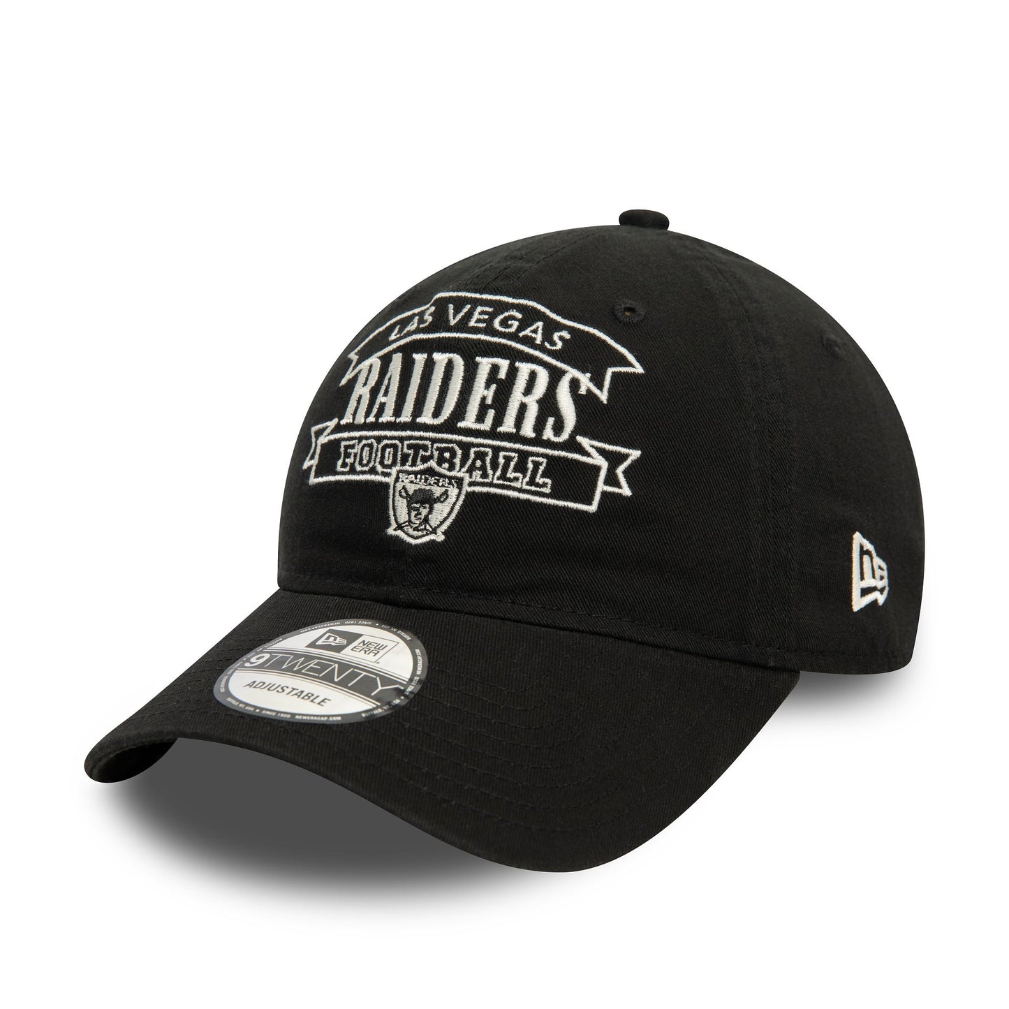 This is a Las Vegas Raiders Retro NFL Black 9TWENTY Adjustable Cap 4