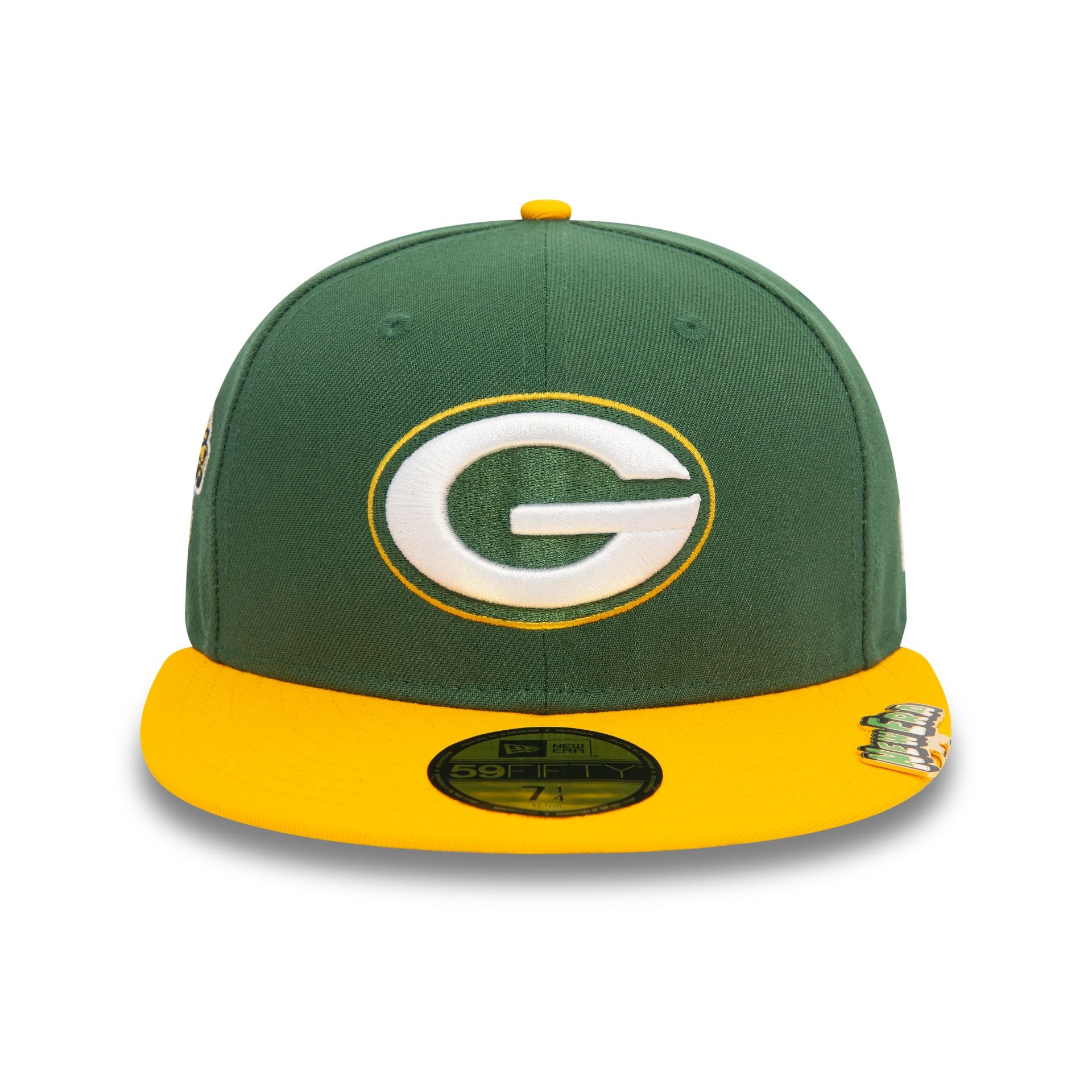 This is a Green Bay Packers NFL Pin Pack Dark Green 59FIFTY Fitted Cap 4