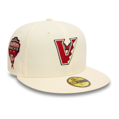 This is a Arizona Diamondbacks Upside Down White 59FIFTY Fitted Cap 3