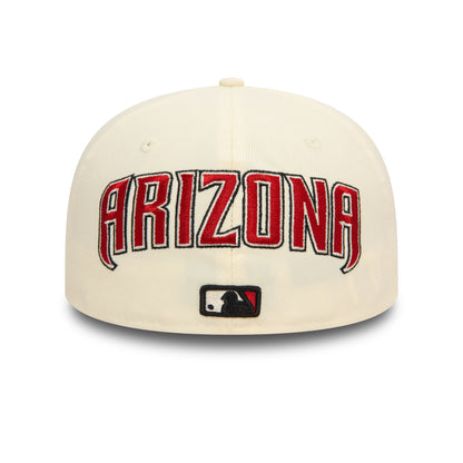 This is a Arizona Diamondbacks Upside Down White 59FIFTY Fitted Cap 4