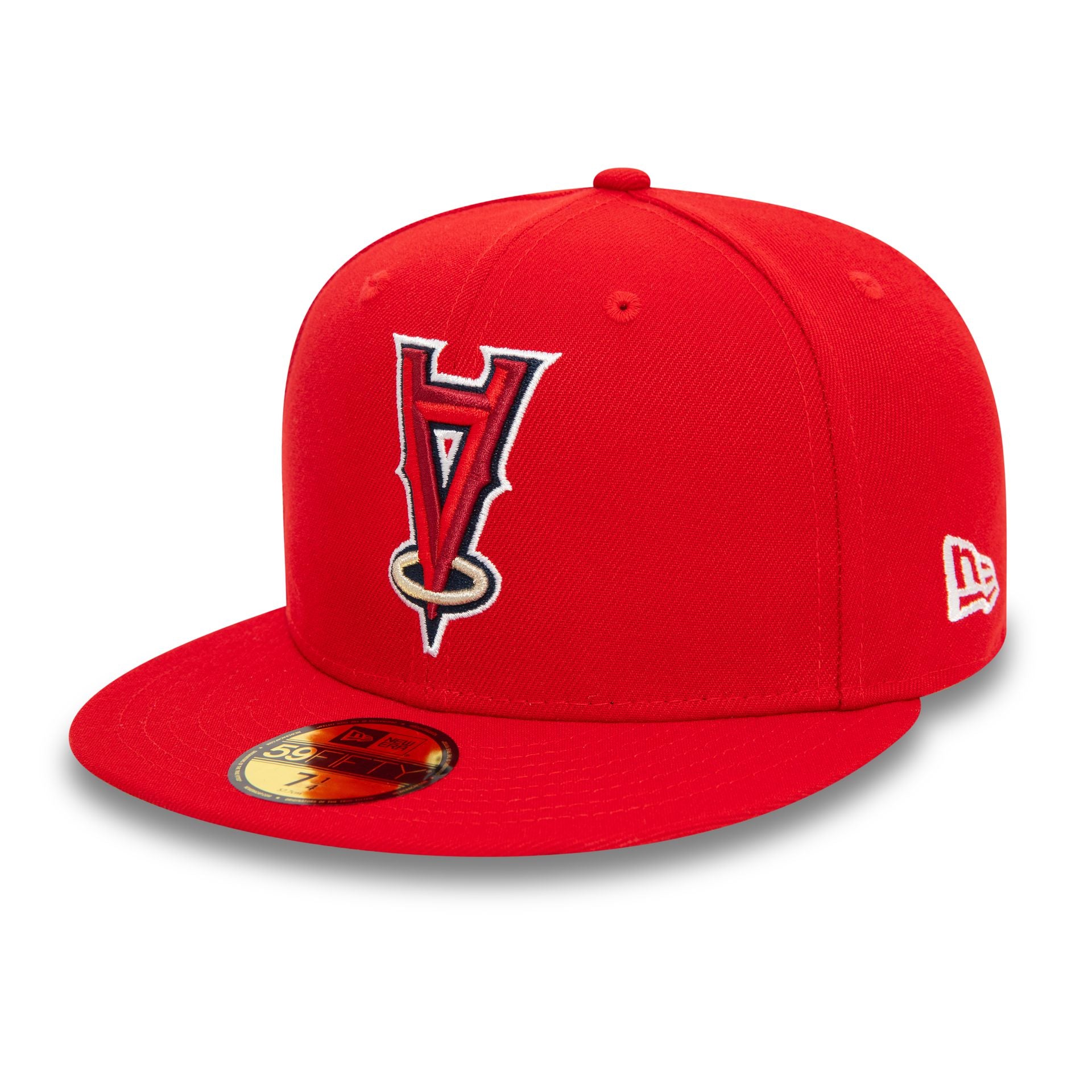 This is a LA Angels Upside Down Red 59FIFTY Fitted Cap 1