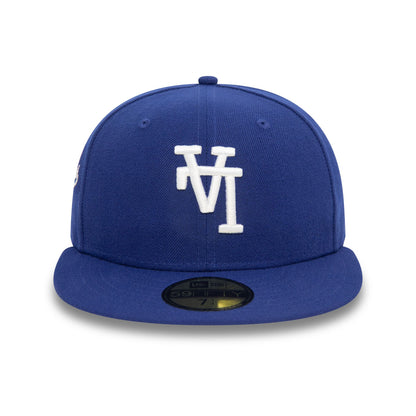 This is a LA Dodgers Upside Down Dark Blue 59FIFTY Fitted Cap 2