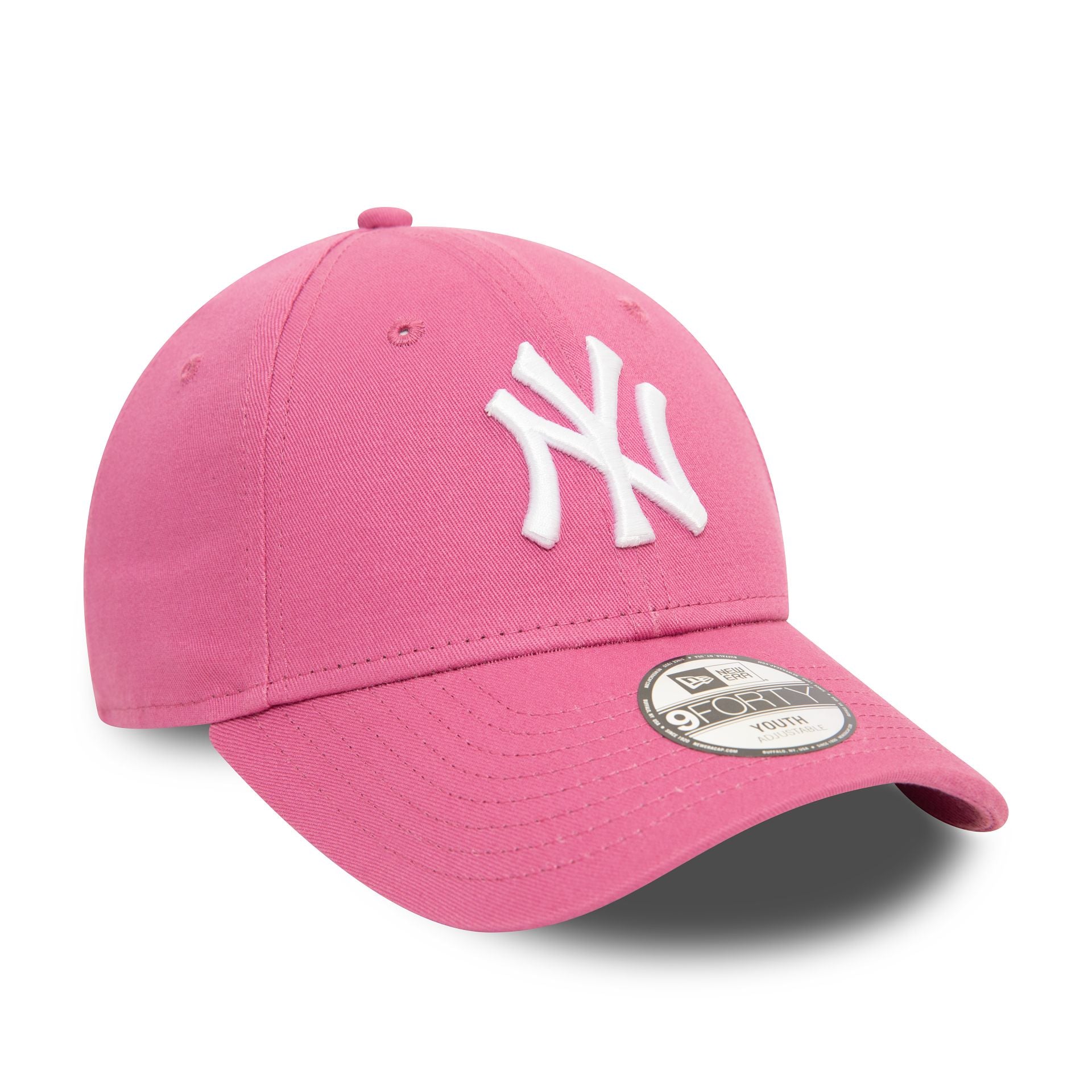 This is a New York Yankees Youth League Essential Pink 9FORTY Adjustable Cap 1