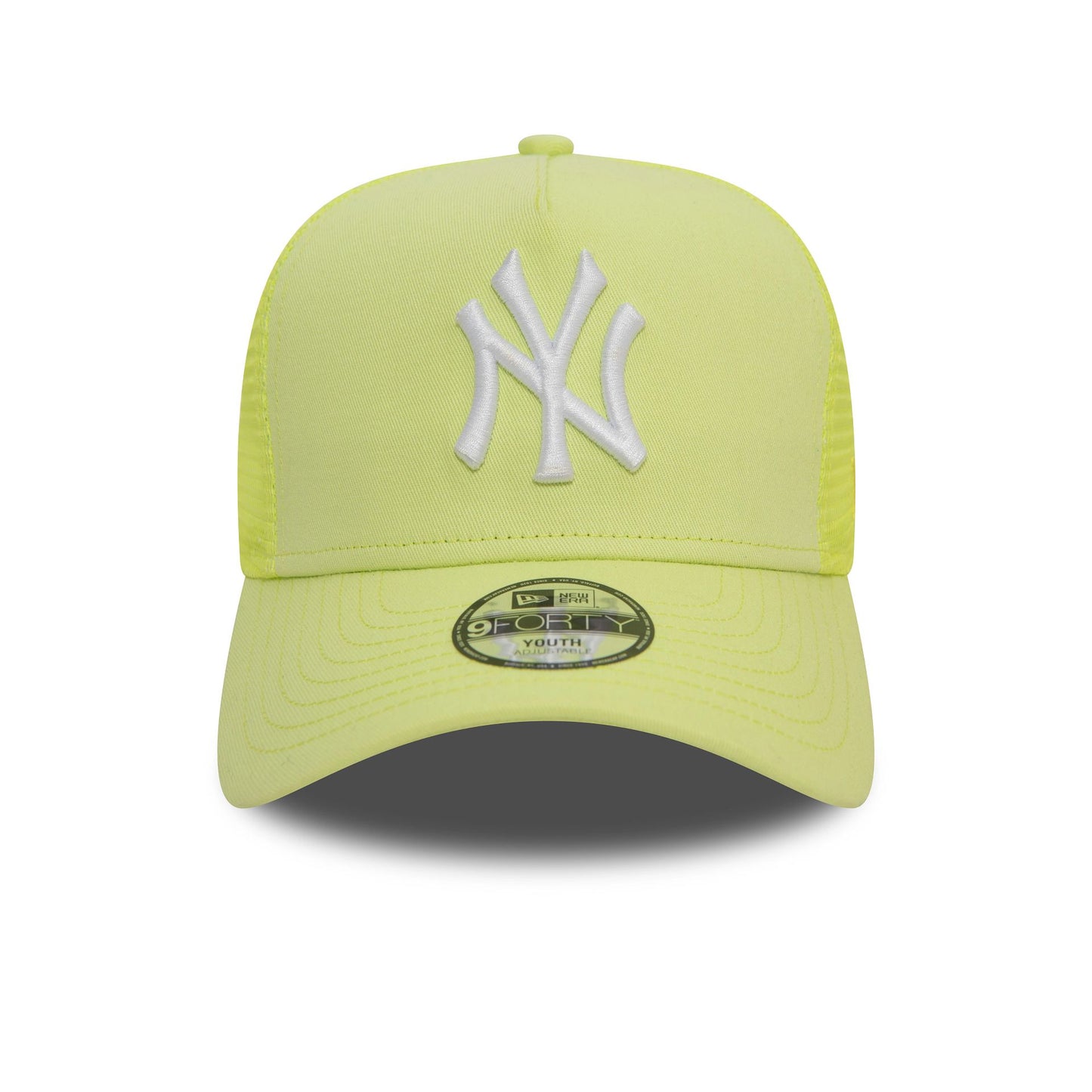 This is a New York Yankees Youth League Essential Pastel Green 9FORTY A-Frame Adjustable Trucker Cap 3