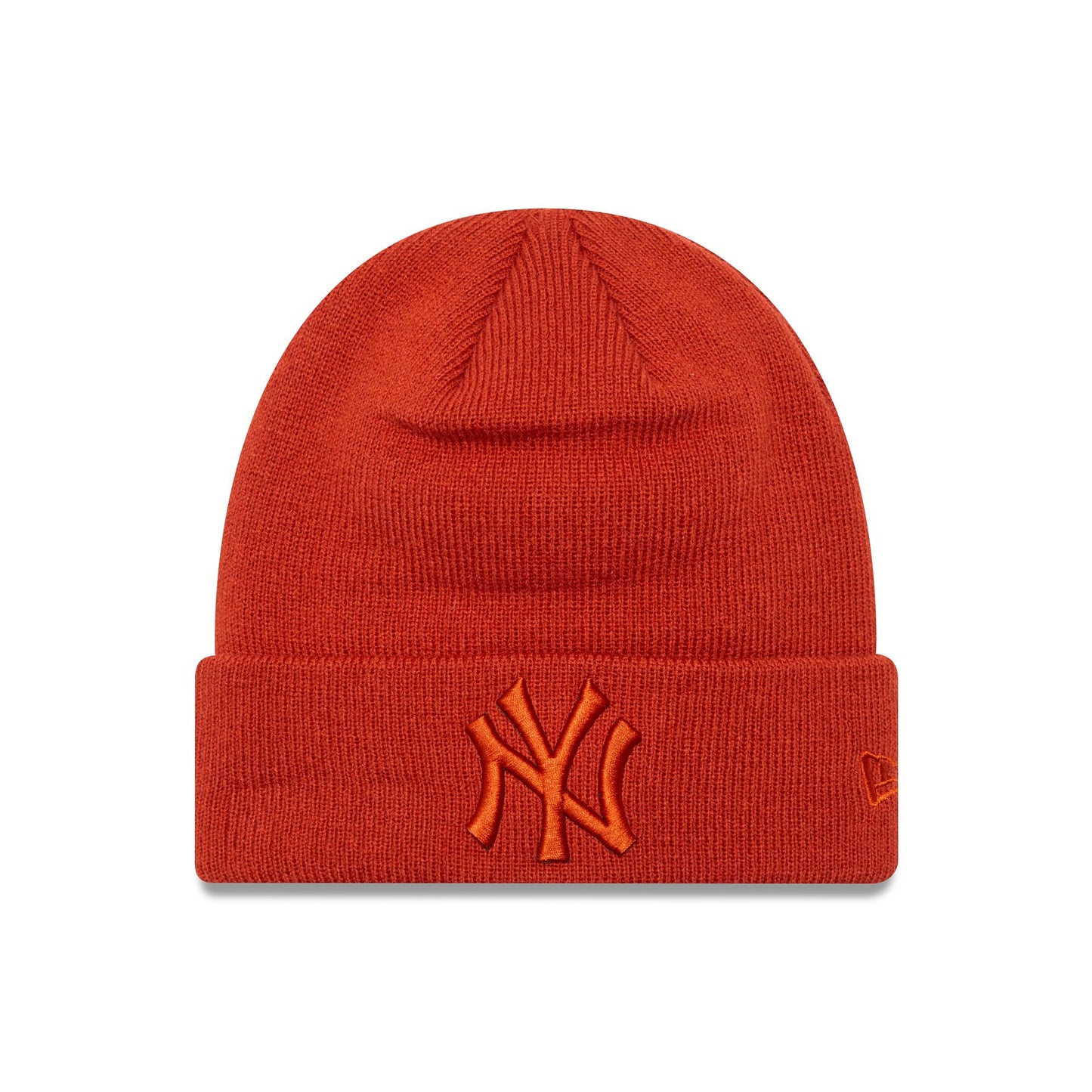 This is a New York Yankees League Essential Youth Dark Red Cuff Knit Beanie Hat 1