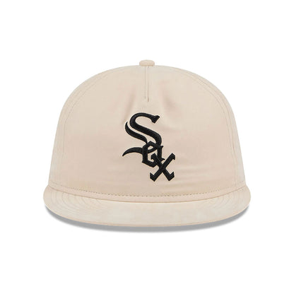 This is a Chicago White Sox Brushed Nylon Light Beige Retro Crown 9FIFTY Strapback Cap 4