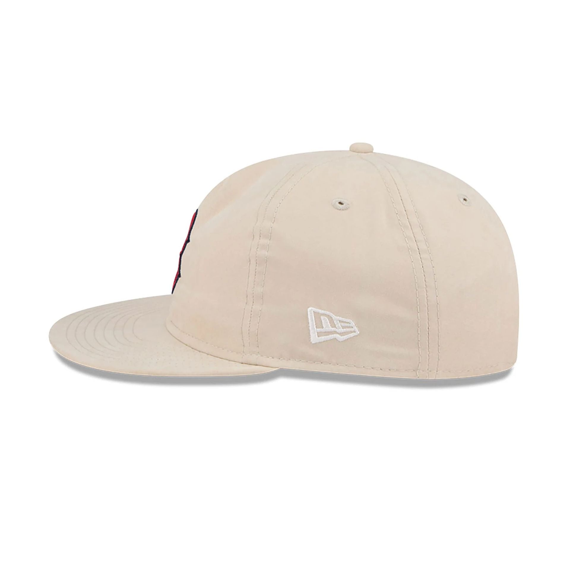 This is a Boston Red Sox Brushed Nylon Light Beige Retro Crown 9FIFTY Strapback Cap 7