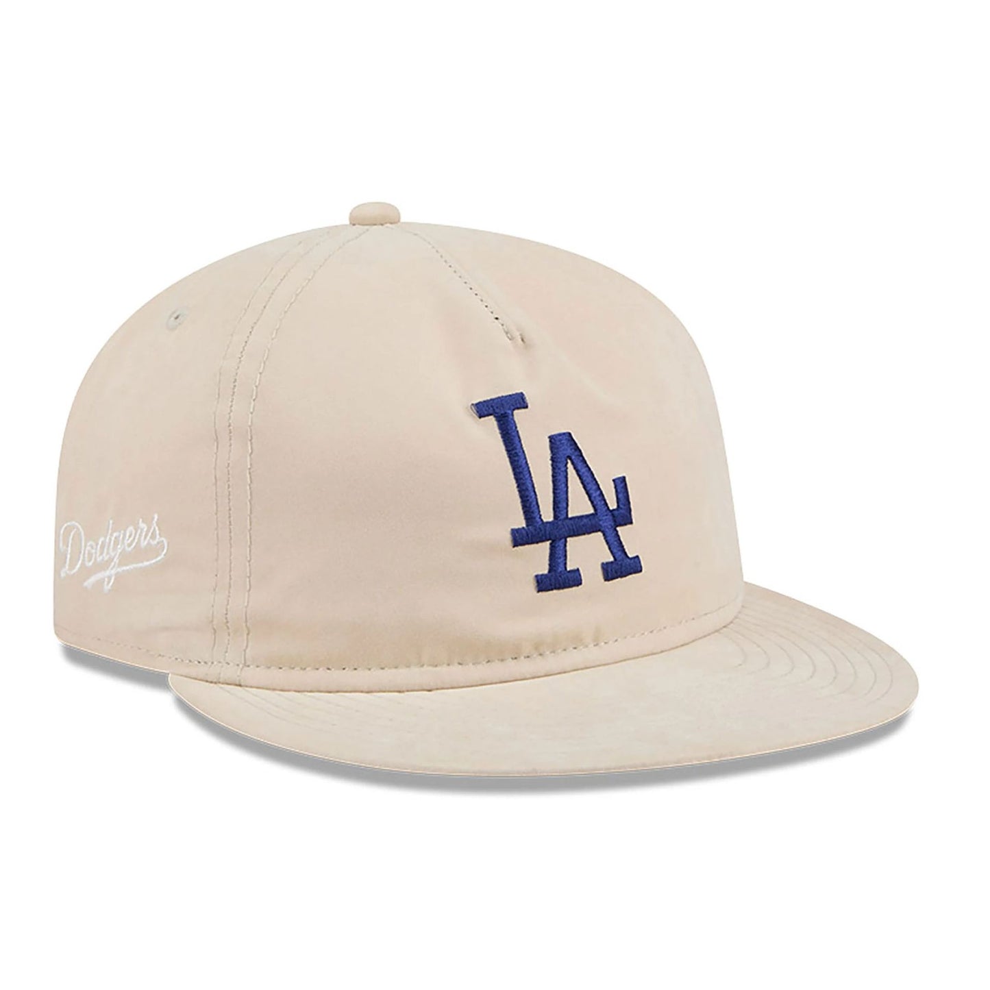 This is a LA Dodgers Brushed Nylon Light Beige Retro Crown 9FIFTY Strapback Cap 1