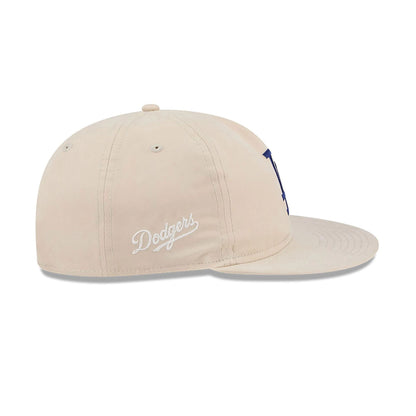 This is a LA Dodgers Brushed Nylon Light Beige Retro Crown 9FIFTY Strapback Cap 6