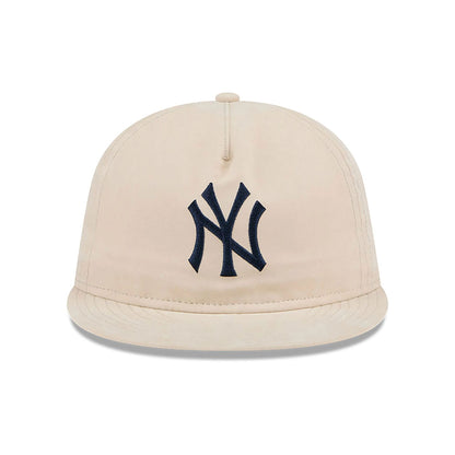 This is a New York Yankees Brushed Nylon Light Beige Retro Crown 9FIFTY Strapback Cap 4