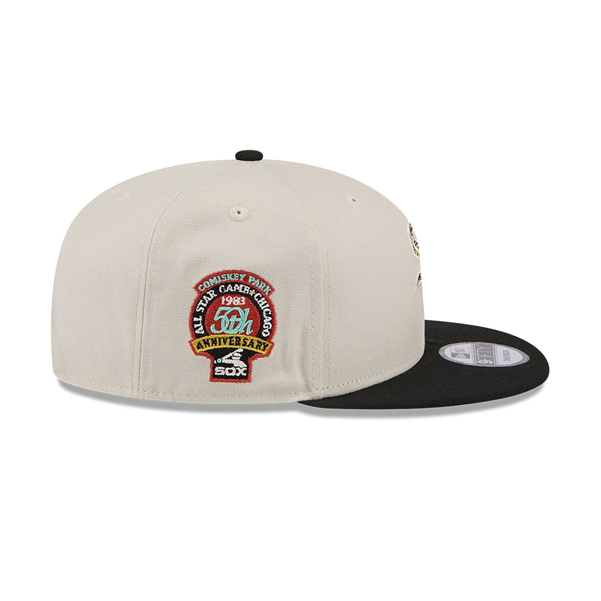 This is a Chicago White Sox Floral Fill Light Beige 9FIFTY Snapback Cap 6