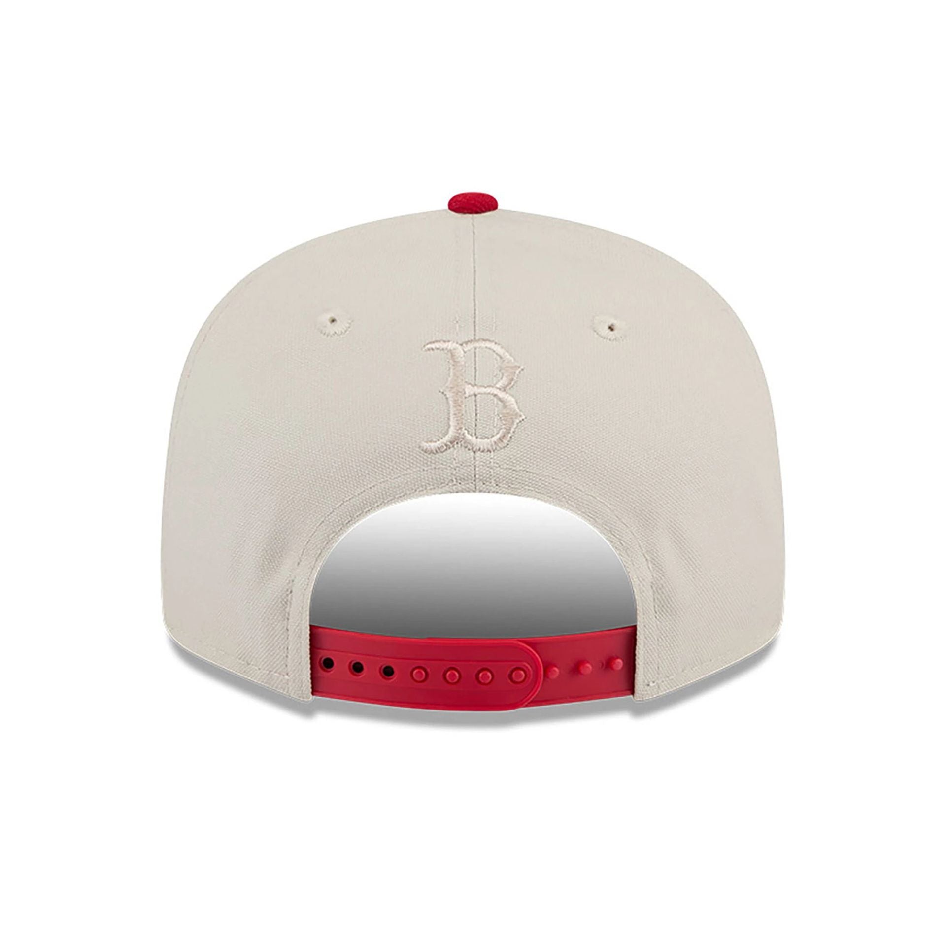 This is a Boston Red Sox Floral Fill Light Beige 9FIFTY Snapback Cap 5