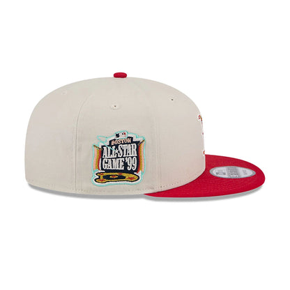 This is a Boston Red Sox Floral Fill Light Beige 9FIFTY Snapback Cap 6