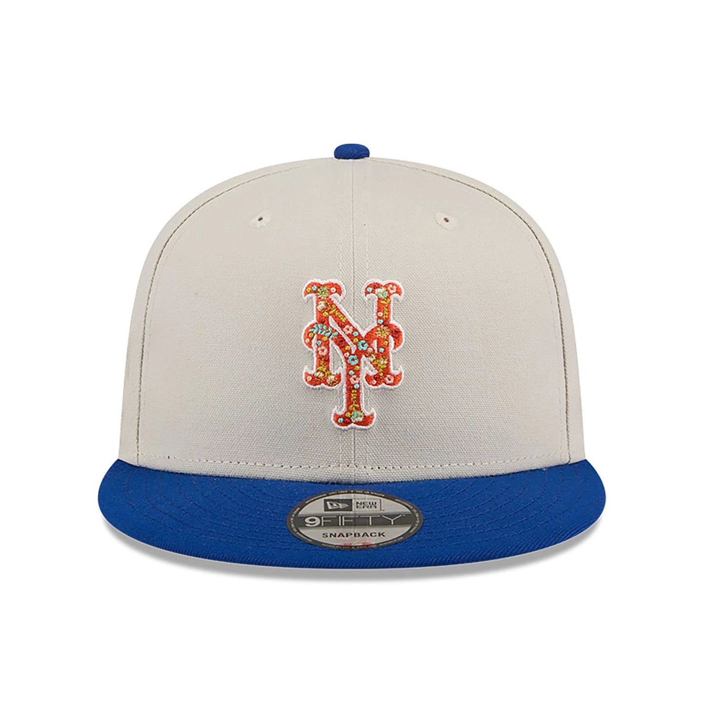 This is a New York Mets Floral Fill Light Beige 9FIFTY Snapback Cap 3