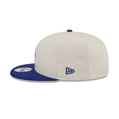 This is a LA Dodgers Floral Fill Light Beige 9FIFTY Snapback Cap 7