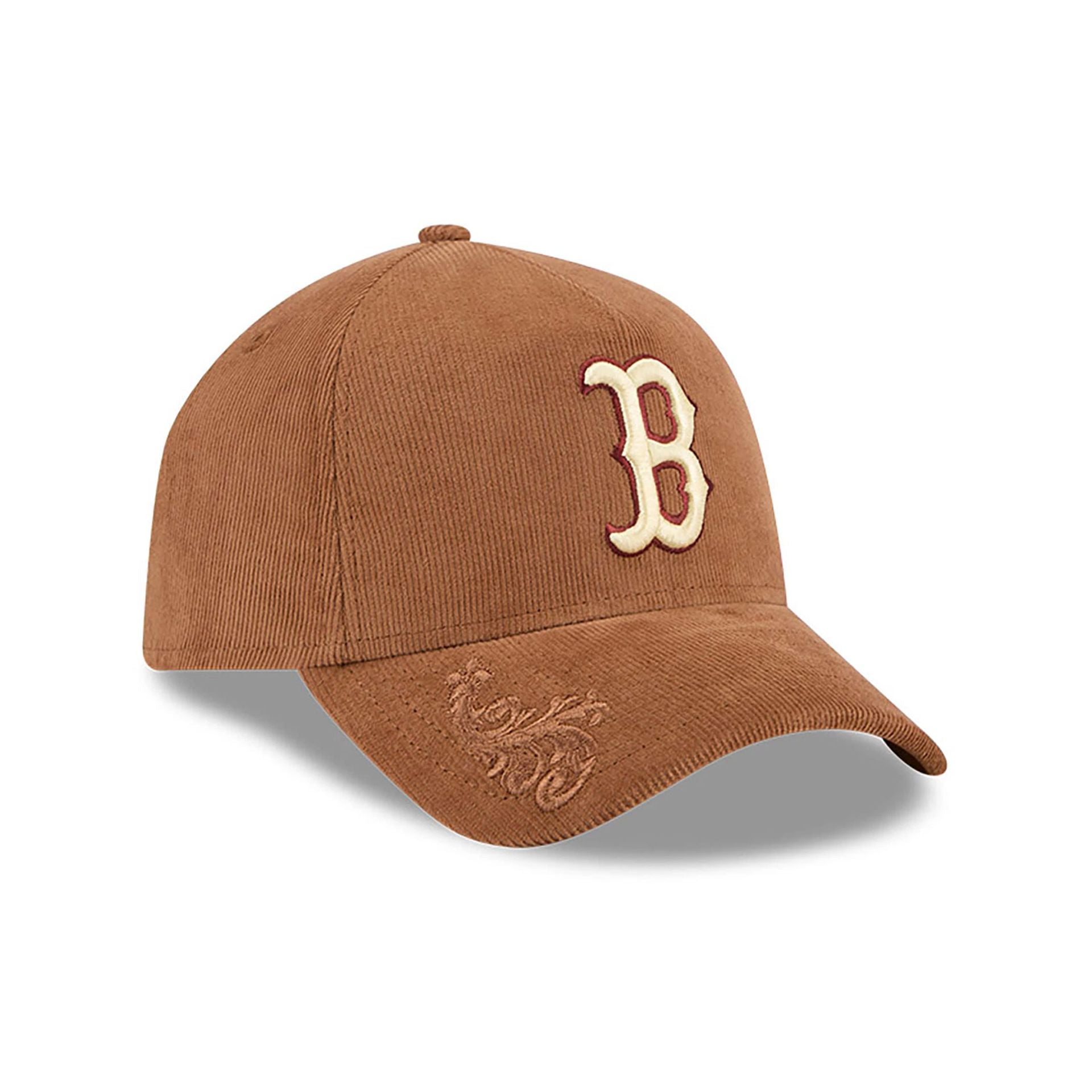 This is a Boston Red Sox Ornamental Cord Brown 9FORTY A-Frame Adjustable Cap 1