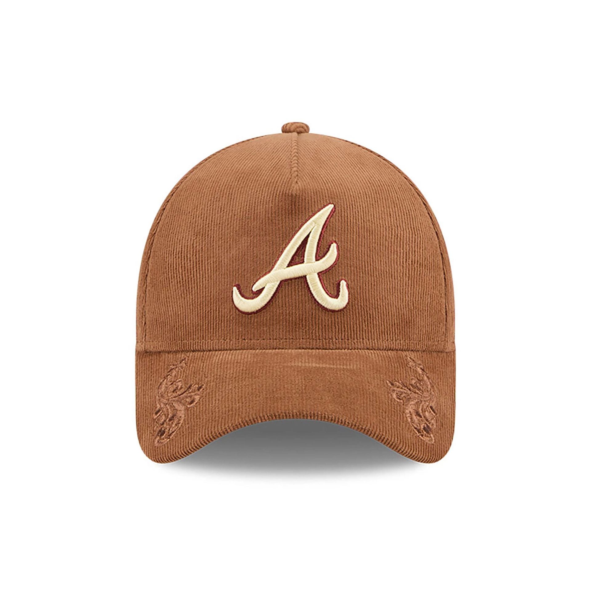 This is a Atlanta Braves Ornamental Cord Brown 9FORTY A-Frame Adjustable Cap 2