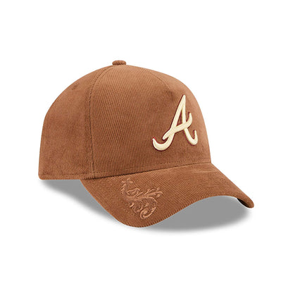 This is a Atlanta Braves Ornamental Cord Brown 9FORTY A-Frame Adjustable Cap 1