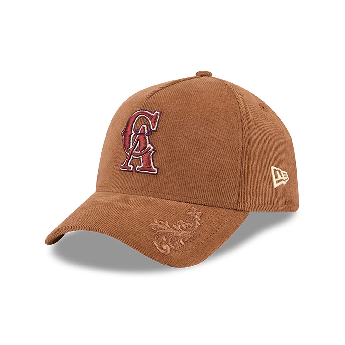 This is a California Angels Ornamental Cord Brown 9FORTY A-Frame Adjustable Cap 1