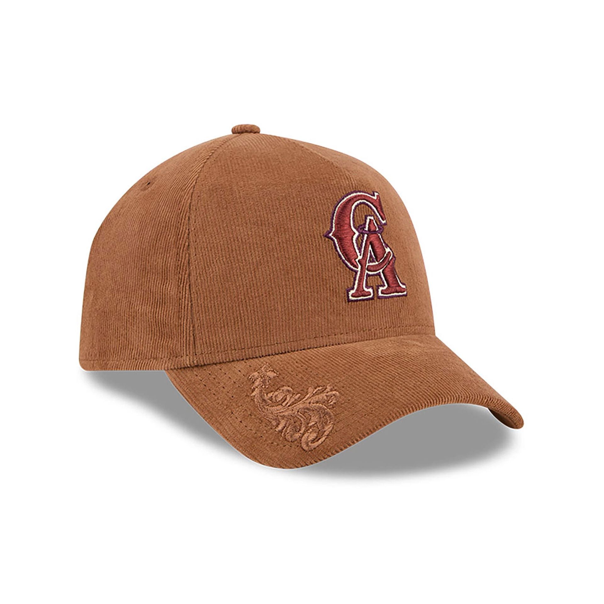 This is a California Angels Ornamental Cord Brown 9FORTY A-Frame Adjustable Cap 3