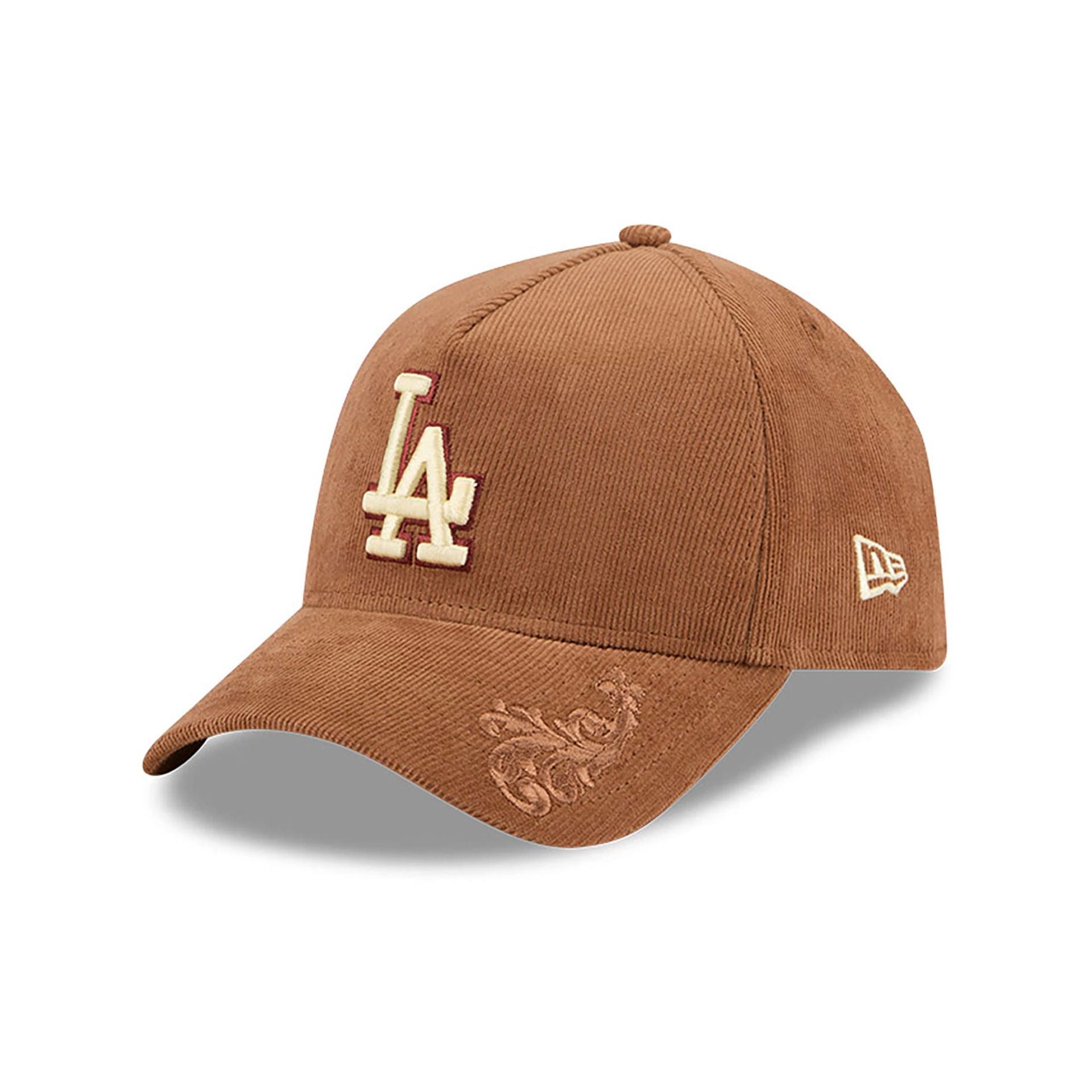 This is a LA Dodgers Ornamental Cord Brown 9FORTY A-Frame Adjustable Cap 1