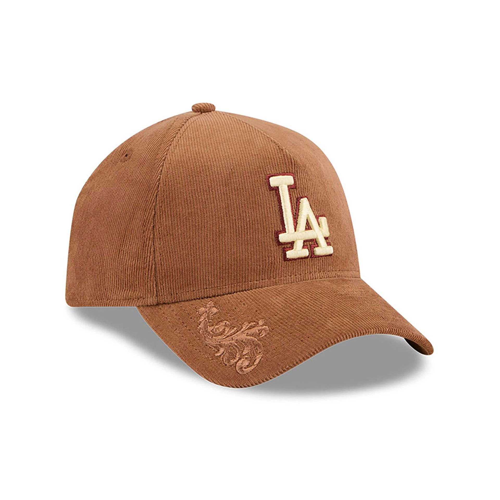 This is a LA Dodgers Ornamental Cord Brown 9FORTY A-Frame Adjustable Cap 3