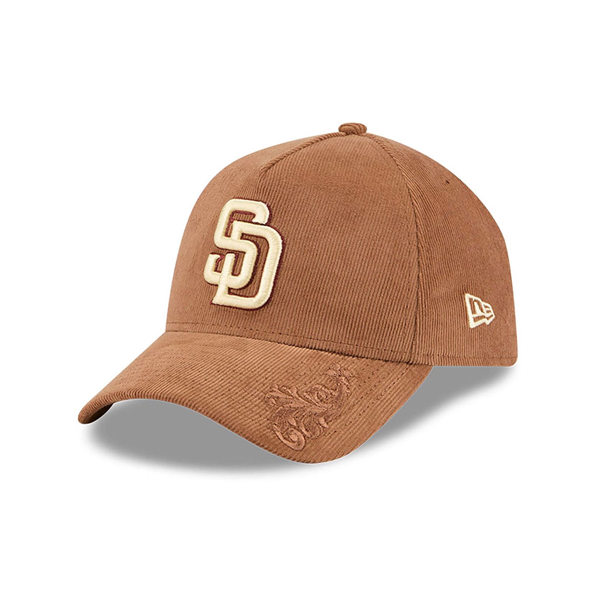 This is a San Diego Padres Ornamental Cord Brown 9FORTY A-Frame Adjustable Cap 1