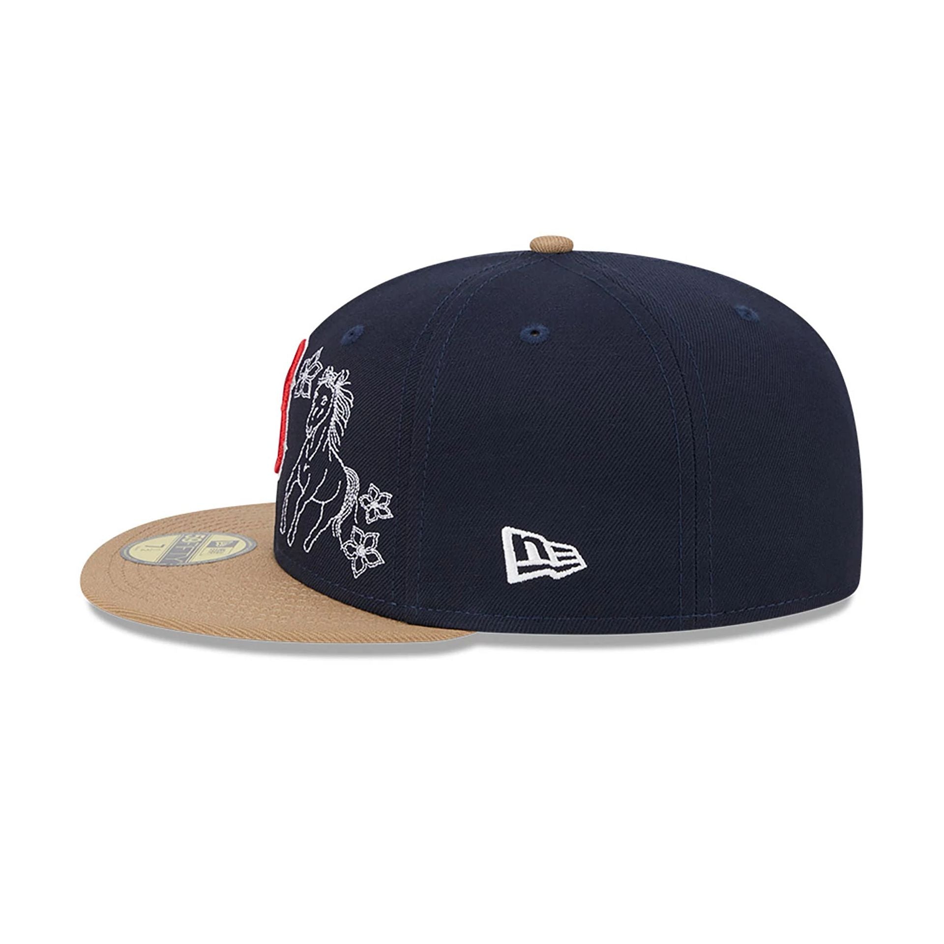 This is a Boston Red Sox Western Khaki Navy 59FIFTY Fitted Cap 7