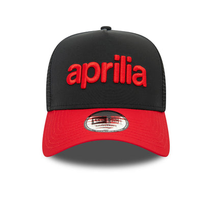 This is a Aprilia Crackle Print Black 9FORTY E-Frame Adjustable Trucker Cap 3