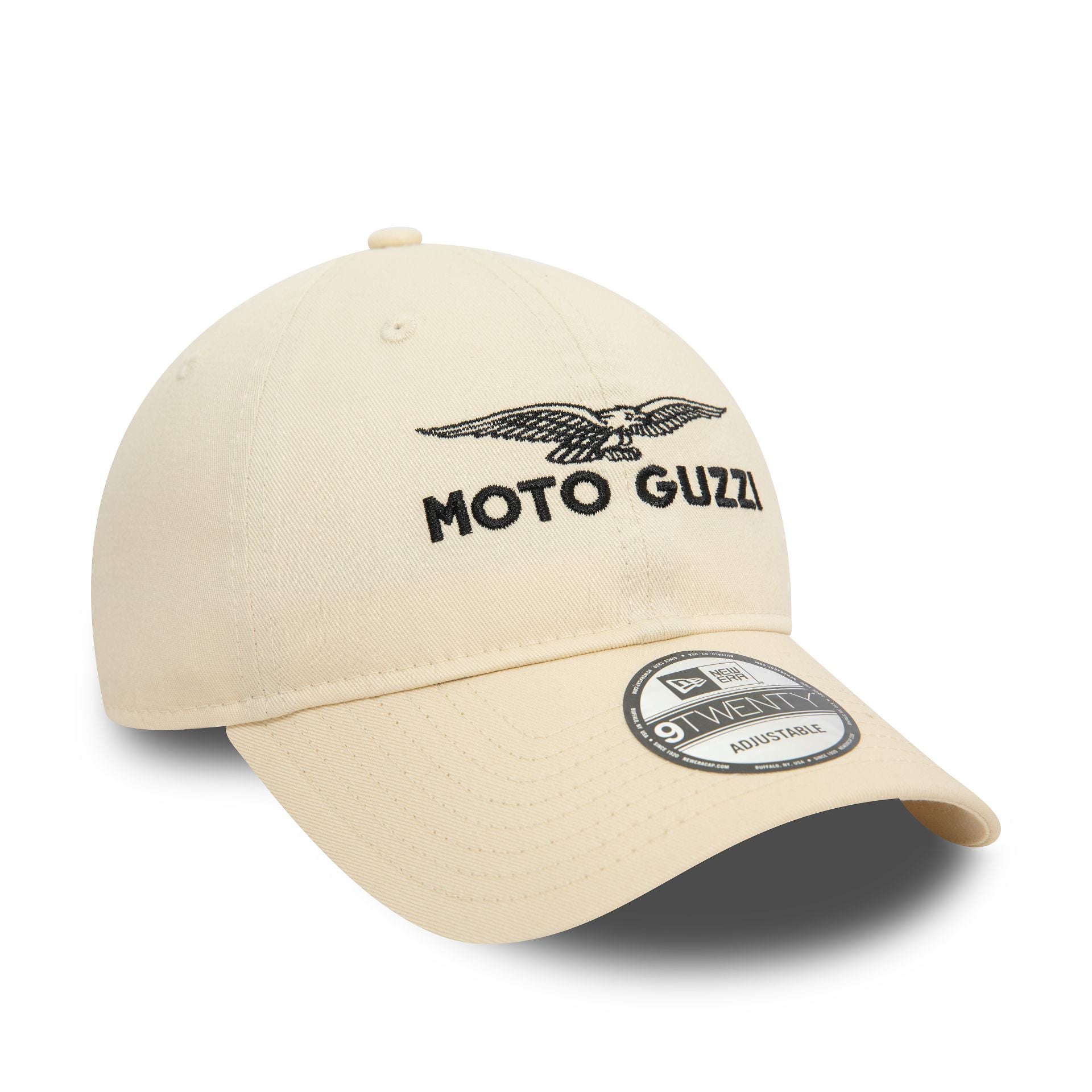 This is a Moto Guzzi Seasonal Light Cream 9TWENTY Adjustable Cap 1