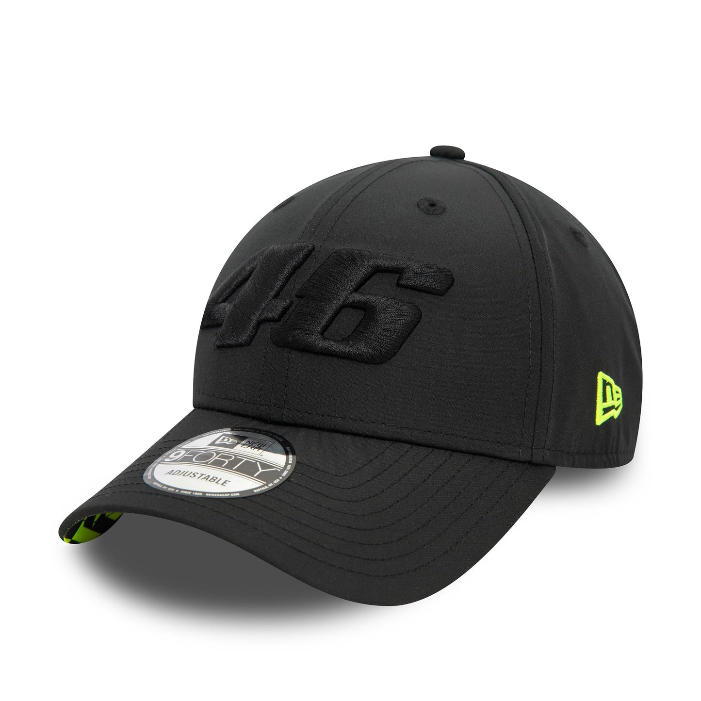 This is a VR46 Geo Undervisor Print Black 9FORTY Adjustable Cap 5