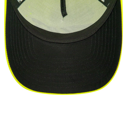 This is a VR46 Geo Print Bright Yellow 9FORTY E-Frame Adjustable Cap 2