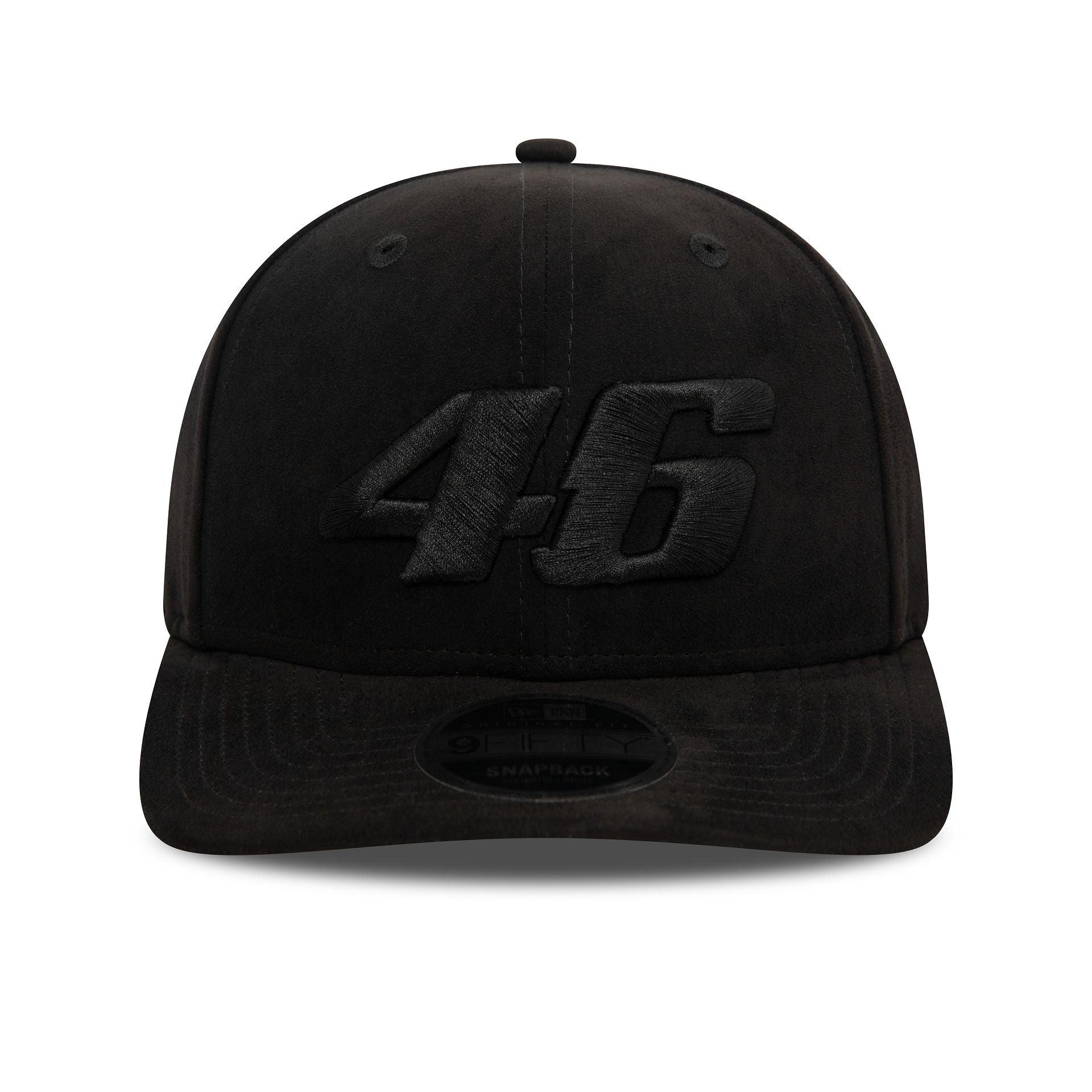 This is a VR46 Faux Suede Perforated Black 9FIFTY Original Fit Cap 2