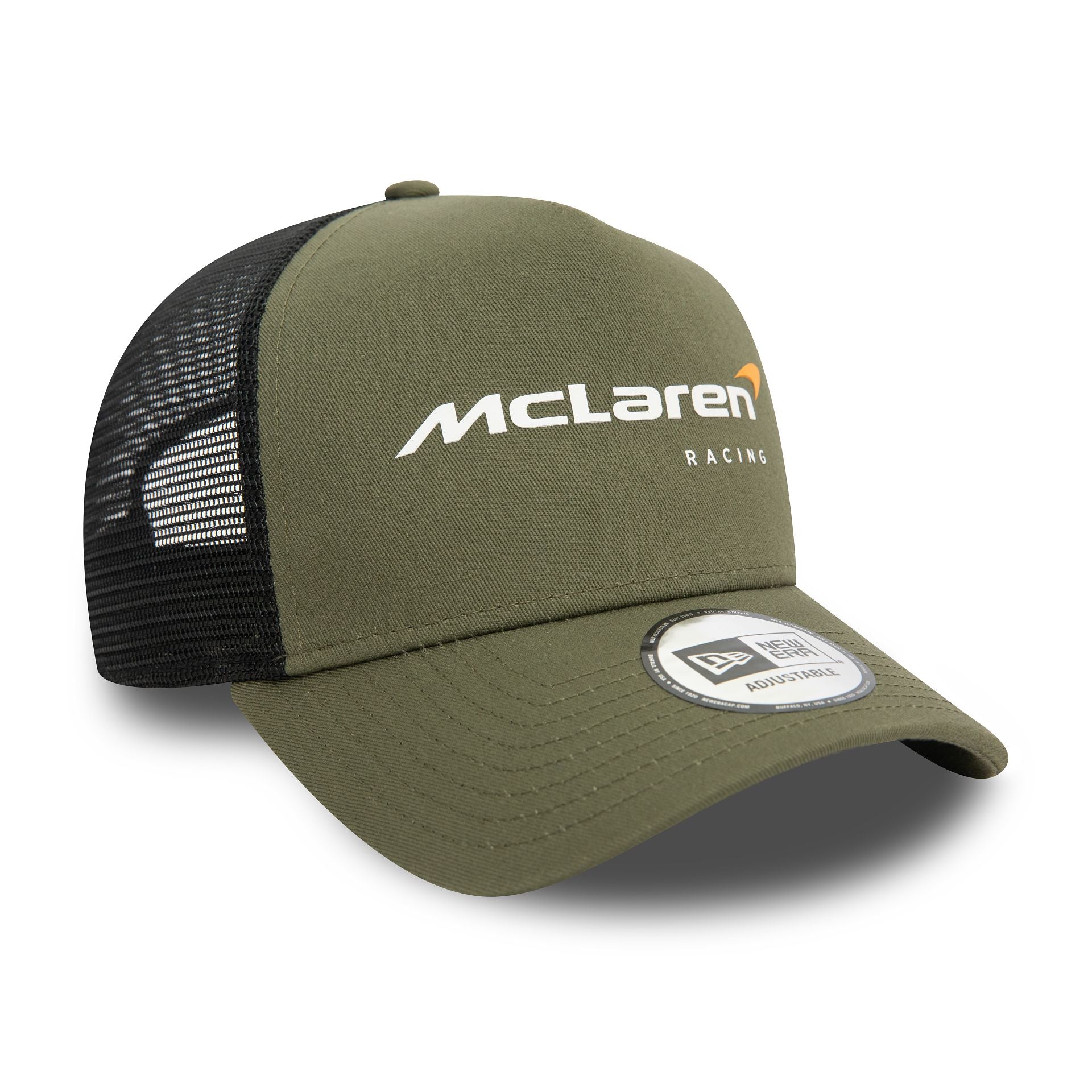 This is a McLaren Racing Seasonal Green 9FORTY E-Frame Adjustable Trucker Cap 4