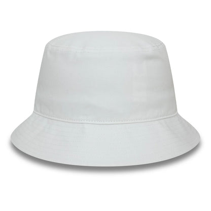 This is a Alpine Racing Metal Badge White Bucket Hat 3