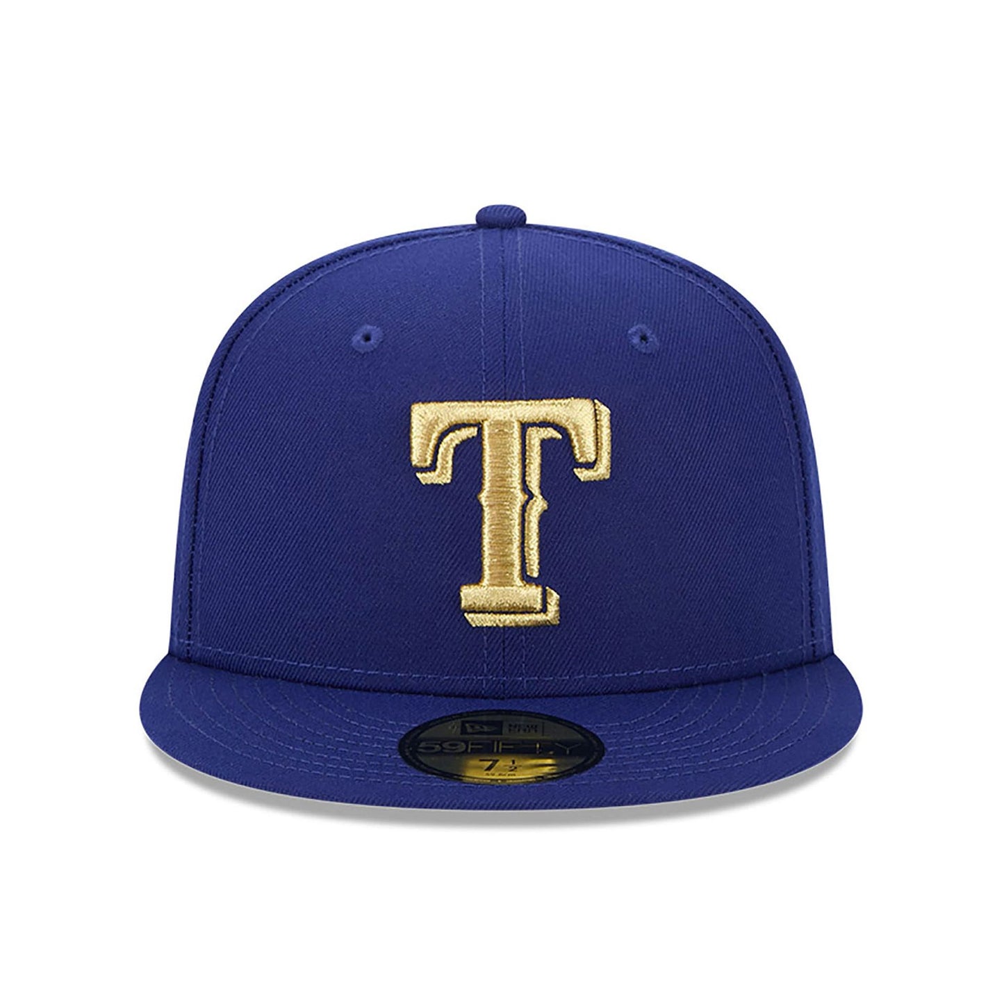 This is a Texas Rangers MLB Gold Dark Blue 59FIFTY Fitted Cap 3