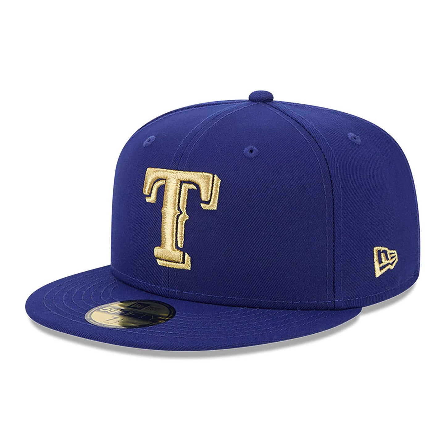 This is a Texas Rangers MLB Gold Dark Blue 59FIFTY Fitted Cap 4