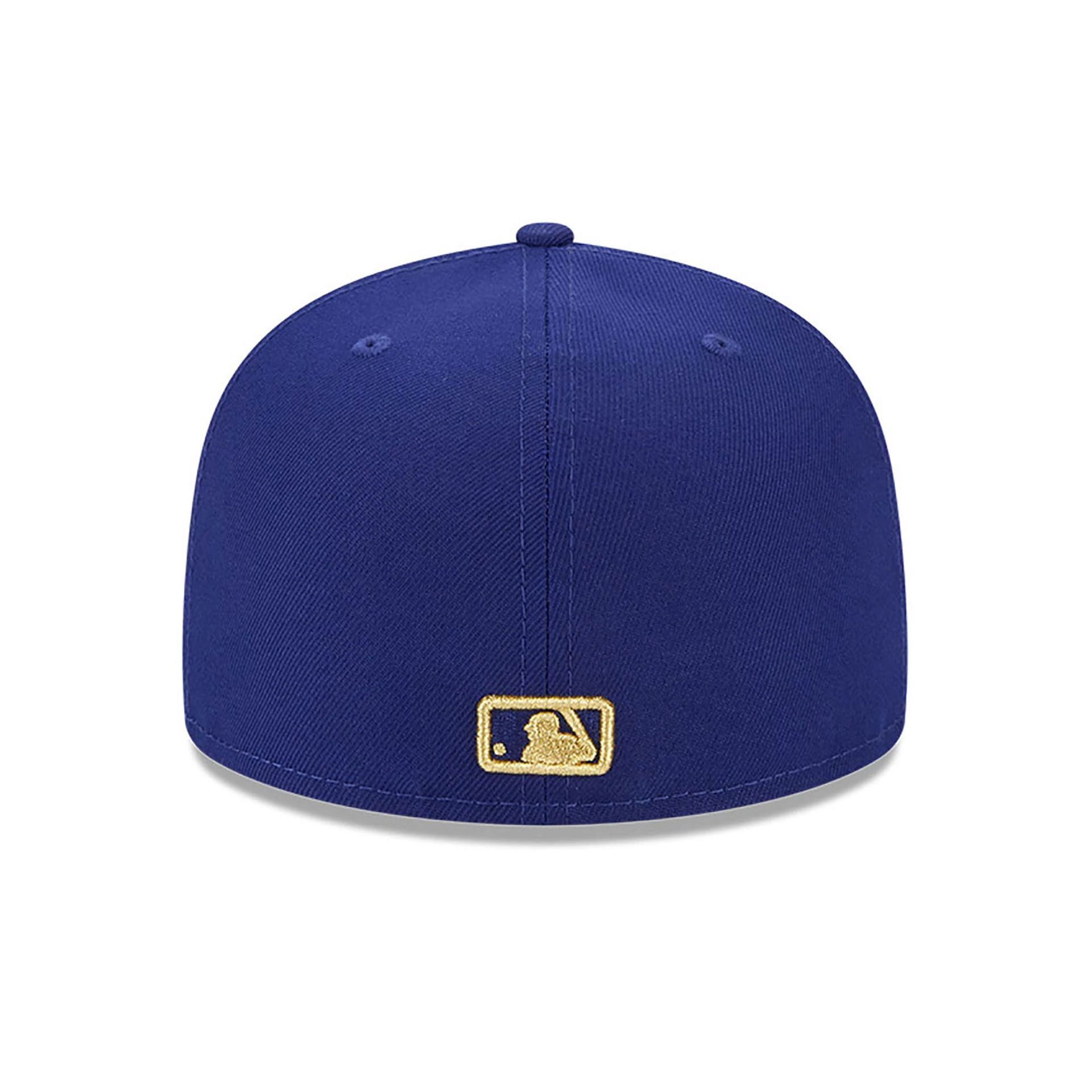 This is a Texas Rangers MLB Gold Dark Blue 59FIFTY Fitted Cap 5