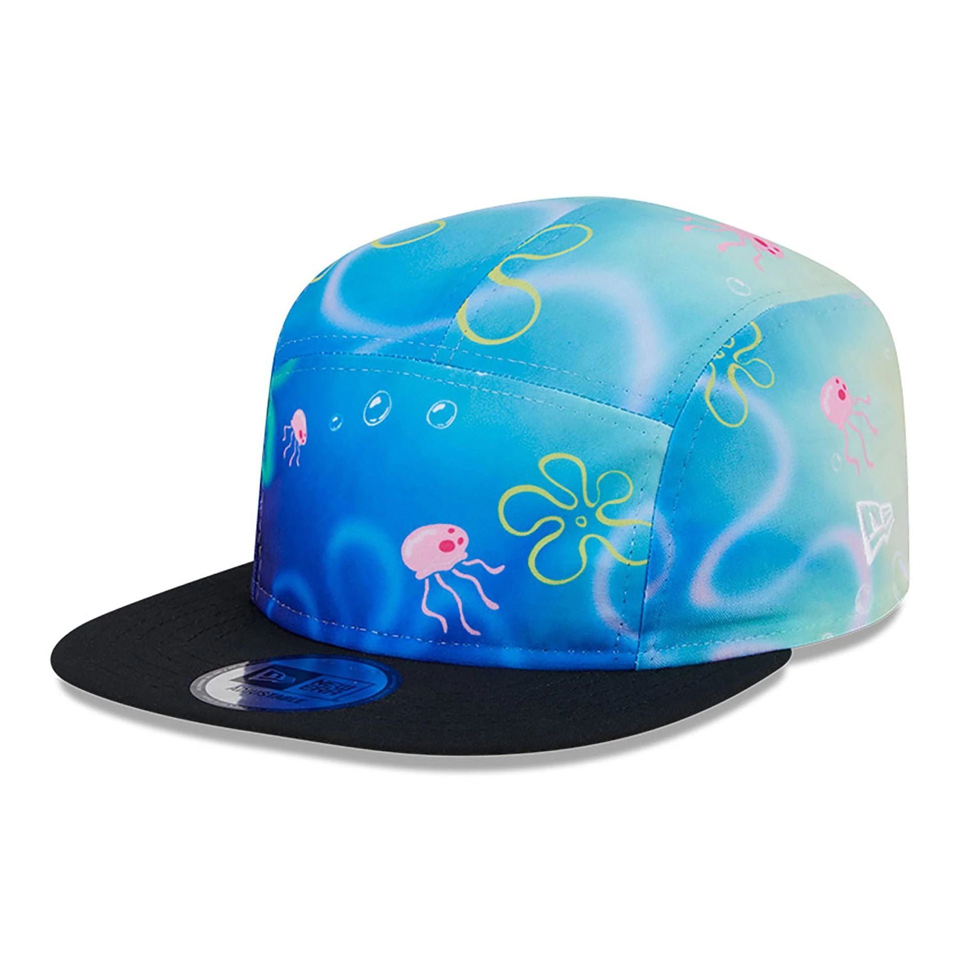 This is a Spongebob Squarepants Jellyfishing Blue Camper Cap 4