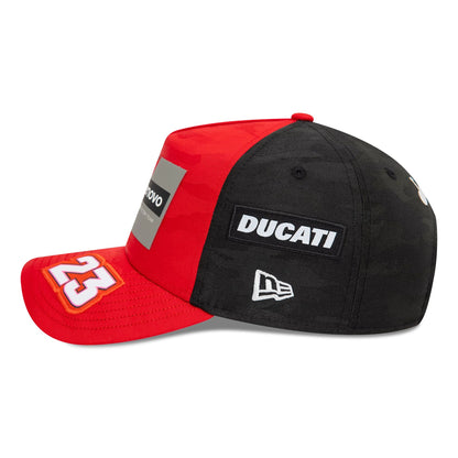 This is a Ducati Team Enea Bastianini Camo Black 9FORTY E-Frame Adjustable Cap 6