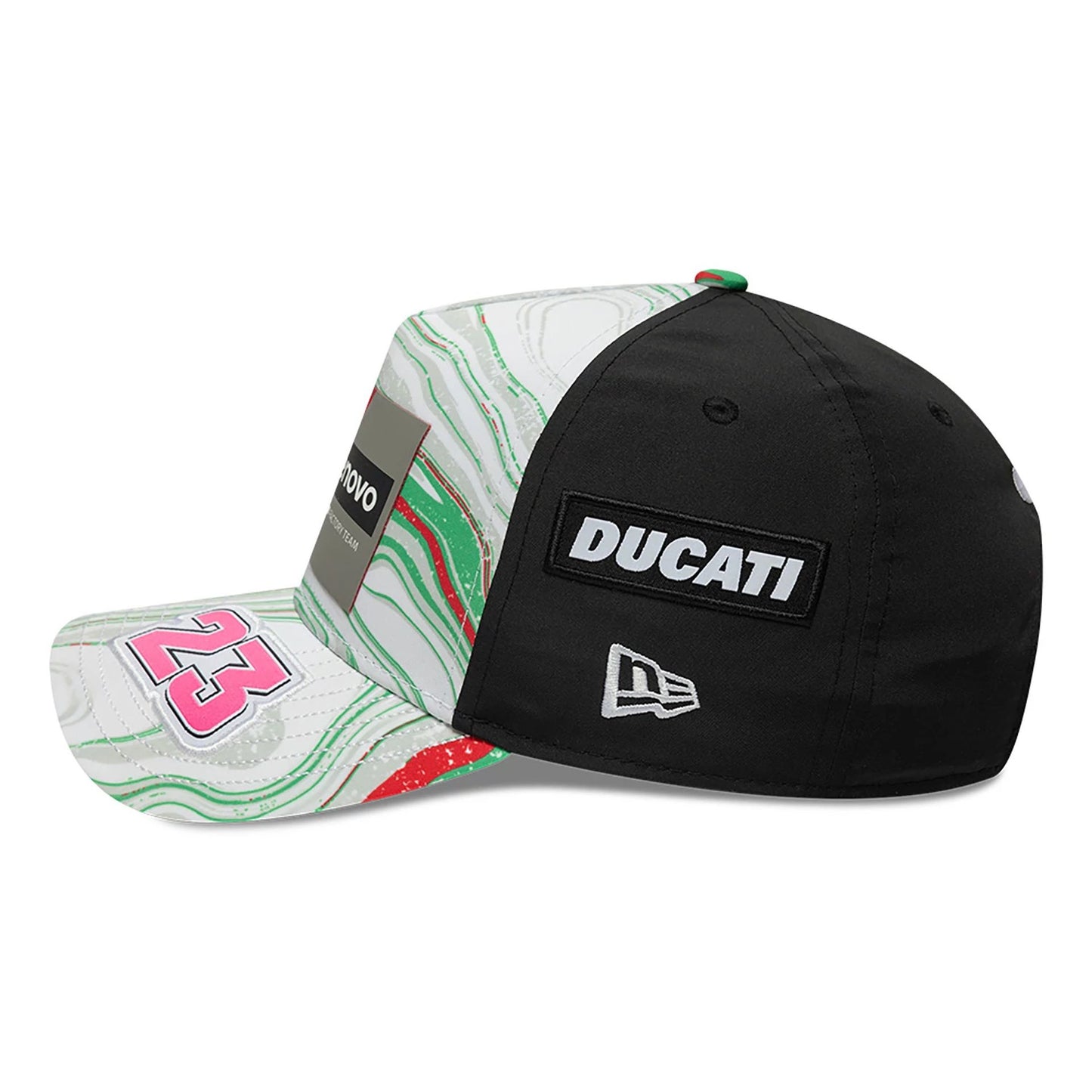 This is a Ducati Enea Bastianini Misano Race Special White 9FORTY A-Frame Adjustable Cap 7