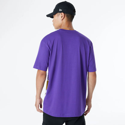 The Male model is wearing LA Lakers Sport Classic Purple T-Shirt 2