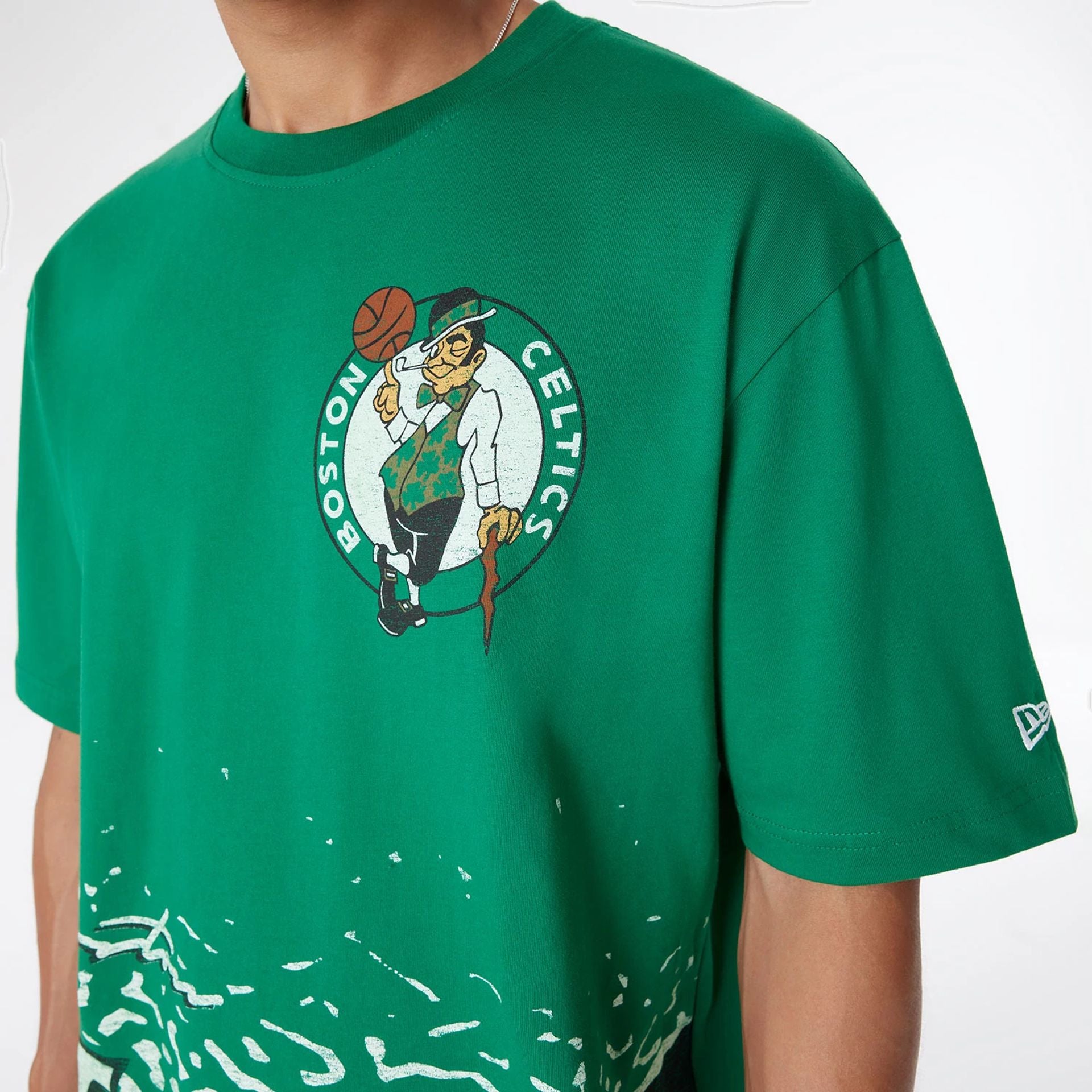 The Male model is wearing Boston Celtics Sport Classic Green T-Shirt 4