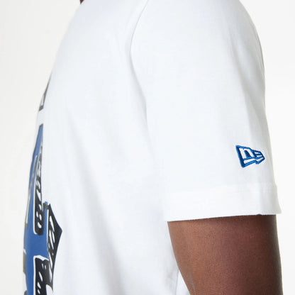 The Male model is wearing LA Dodgers Official Doodles White T-Shirt 4